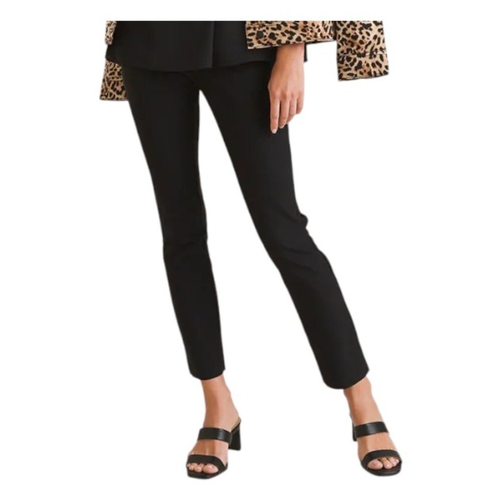 Chico's Brigitte Slim Leg Ankle Pants, Black, Chico's Size 0.5 (US 6) NWT